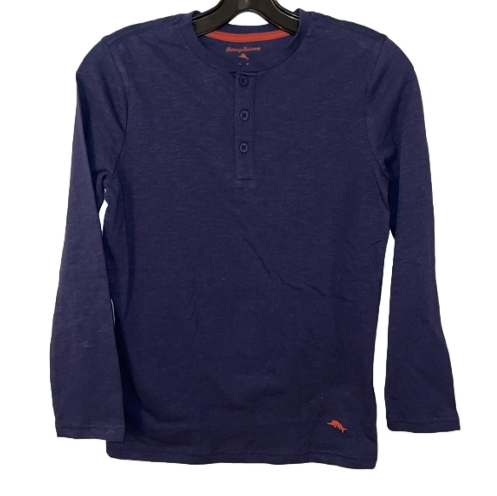 Tommy Bahama Kids Boys Henley Long Sleeve Shirt